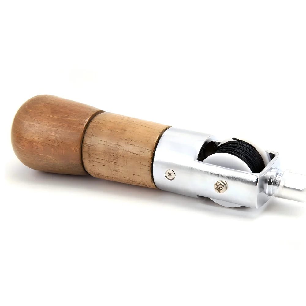 Wood Handle Leather Hand Stitcher DIY Leather Sew Awl Leather Craft Tool for Wallet Handbag Leather Carving Making