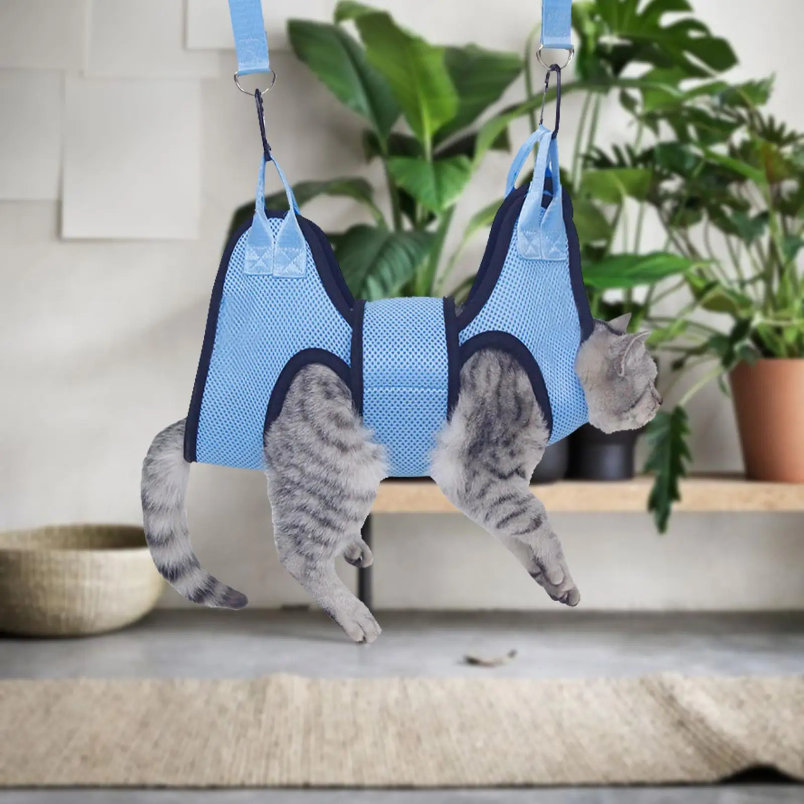 Cat Grooming Hammock Breathable Restraint Harness For Pets_voghion.com