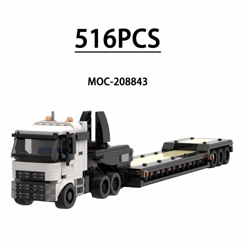 

MOC-208843 Building Blocks Heavy Duty Low/Low Load Trailer Truck & Trailer Combo 516pcs Kids Birthday Gift Toys Christmas Gifts