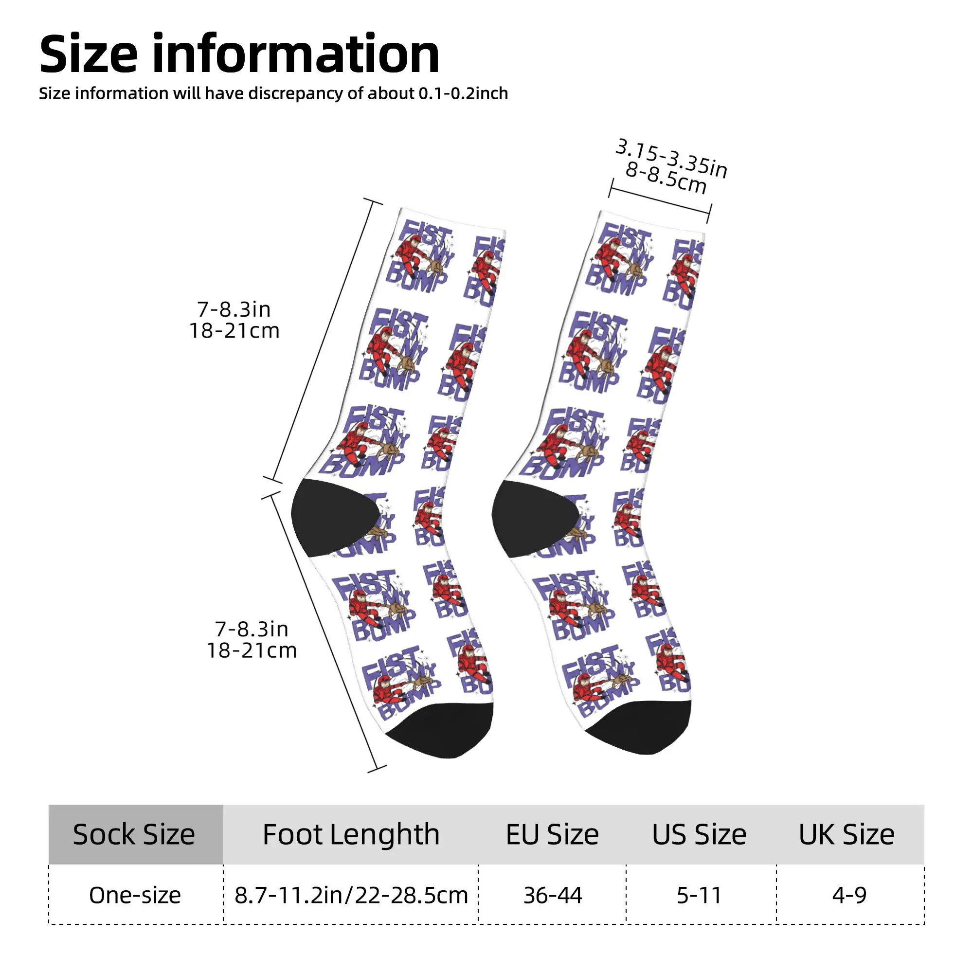 

Fist My Bump Stockings Custom Vintage Socks Autumn Non Skid Socks Unisex Men Skateboard Medium Soft Socks