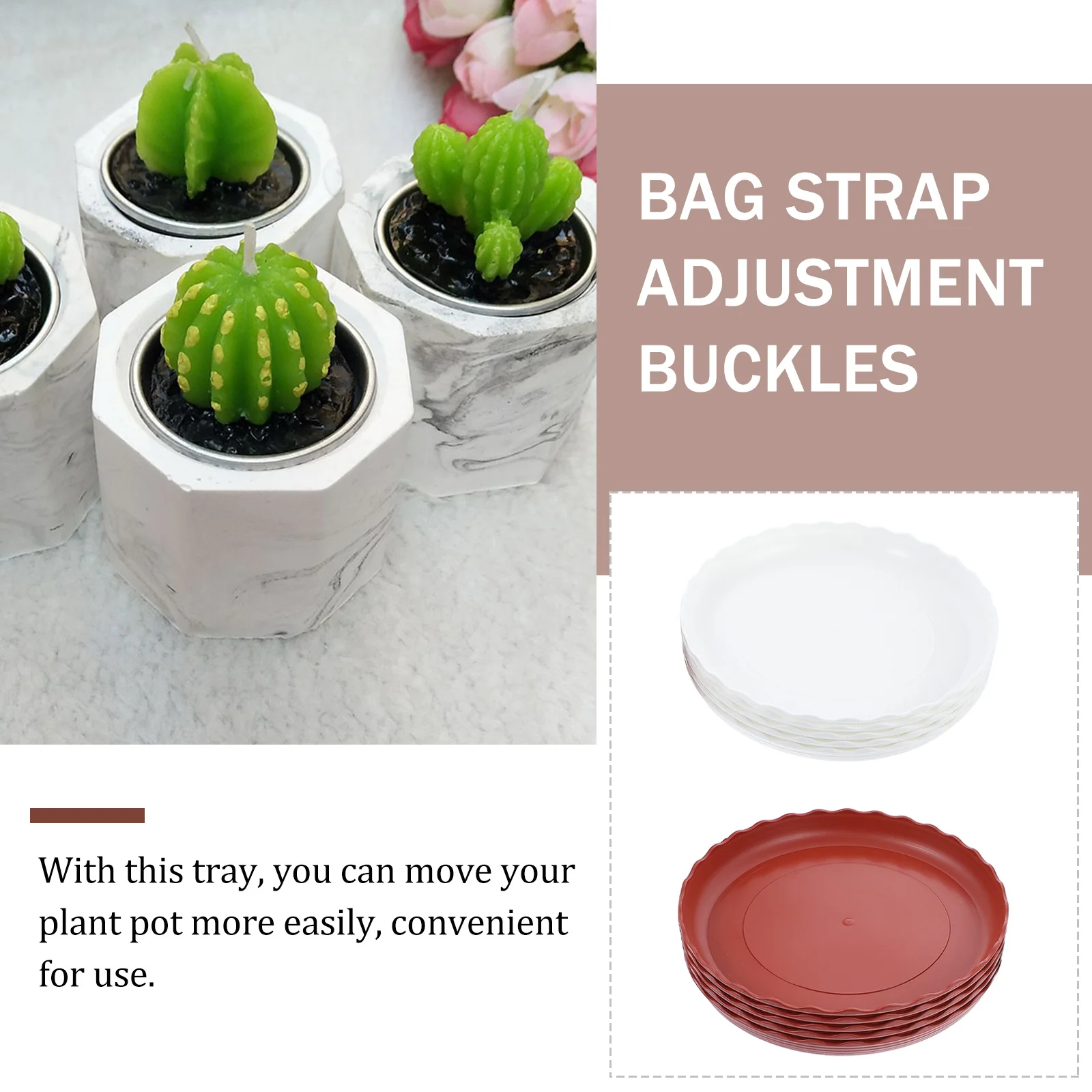 

10Pcs Plastic Flowerpot Base Tray Simple Design Potted Plant Tray Balcony Flowerpot Trays Gardening Use Gardening Trays