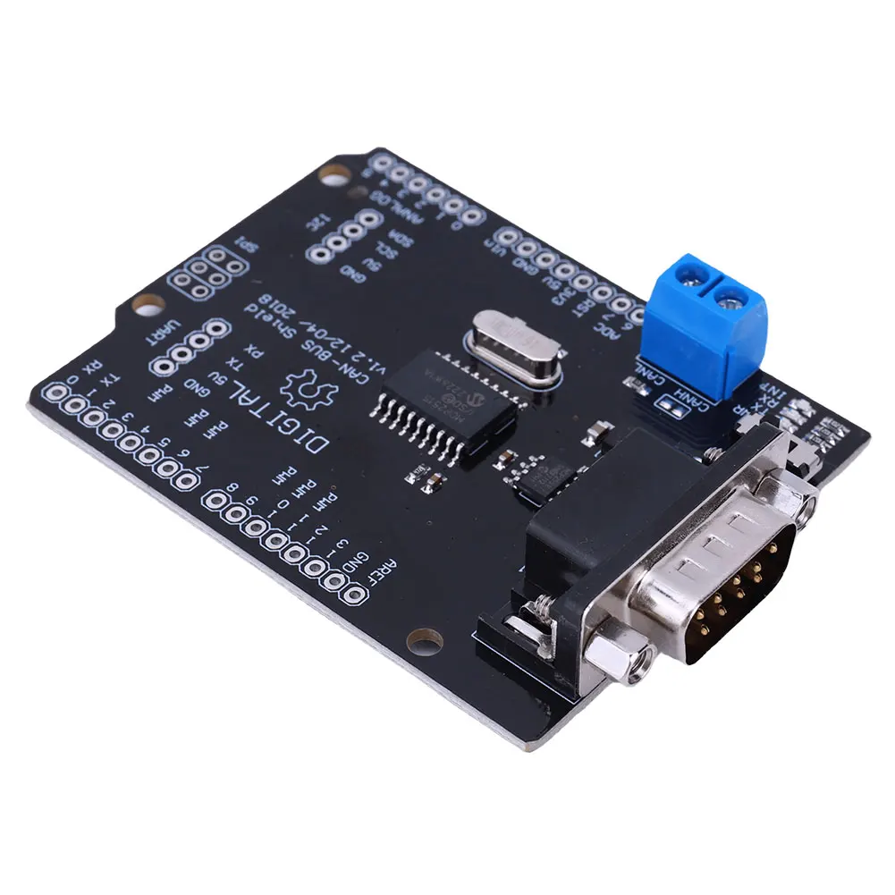 MCP2515 Can Bus Shield Development Board SPI 9 Pins Standard Sub-D Expansion Board Module DC 5-12V for Arduino