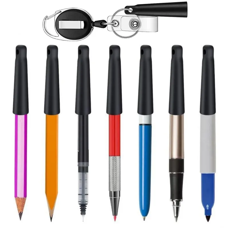 Retractable Silicone Pen Holder: Portable, Versatile, SecureGrip for Professionals -Carpenters, Doctors, Waiters