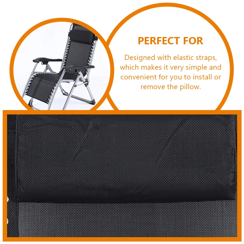 

Black Headrest Office Leisure Chair Headrests Outdoor Deck Lounge Neck Support Deck Chair Head Pillow ErgonomicComfortable