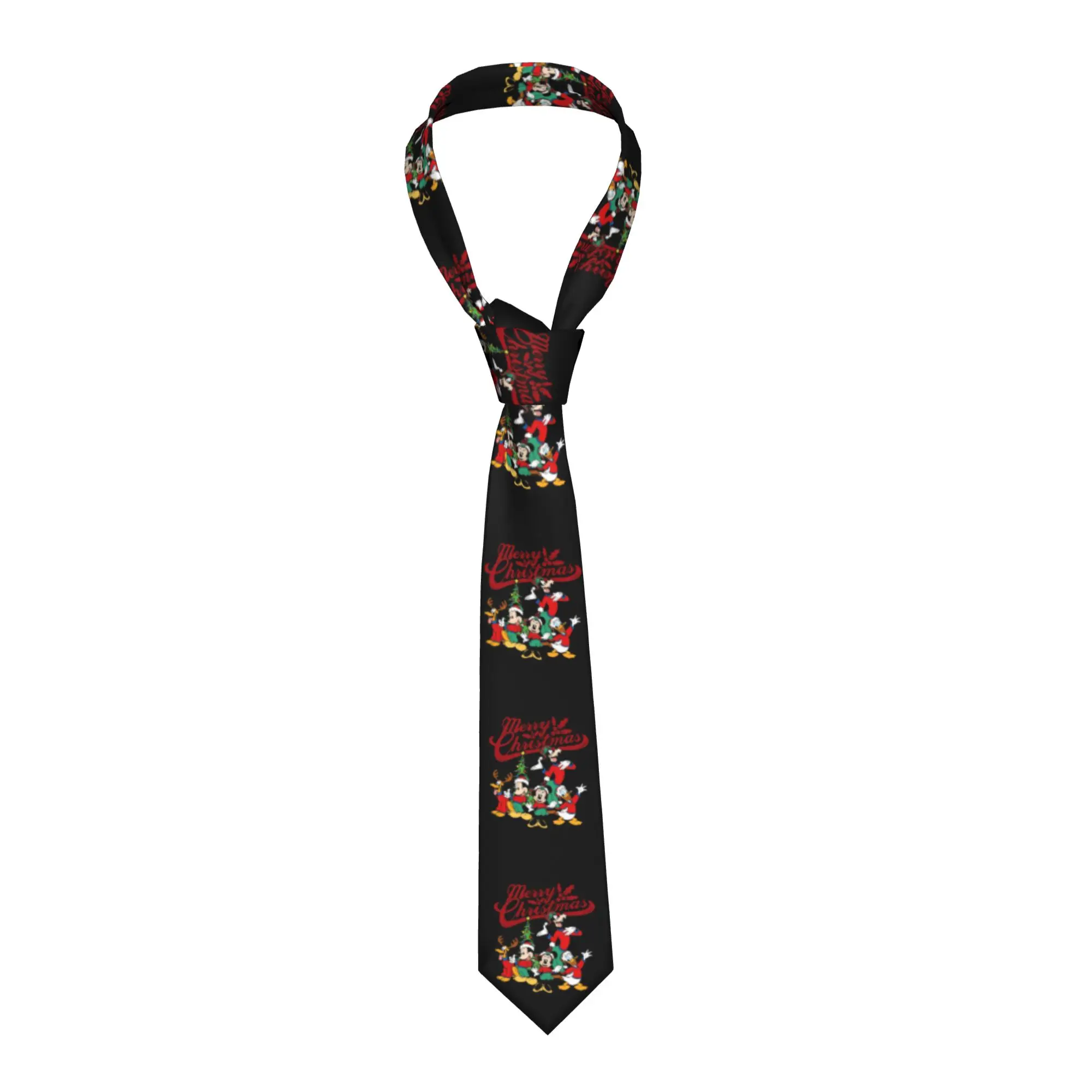 

Модный галстук с Микки и друзьями: Микки, Дональд, Гуфи, Плуто. Мужской галстук с мультяшными персонажами для офиса, на заказ.