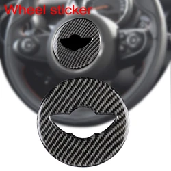 Steering Wheel Stickers For Mini Cooper Accessories Countryman F60 F55 F56 Carbon Fiber Car Sticker Accesorios Para El Coche