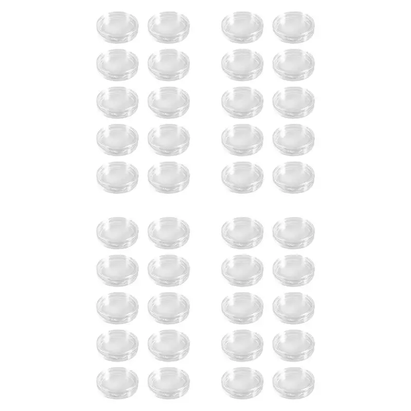 40 Pcs Small Round Transparent Plastic Coin Capsules Box 20Mm