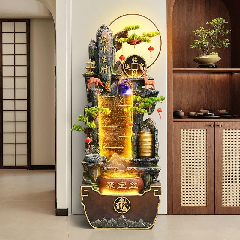 Rockery Flowing Water Fountain Living Room Lucky Office Circulating Water Decoration Landscape Flowing Water Lucky Feng Shui Flo