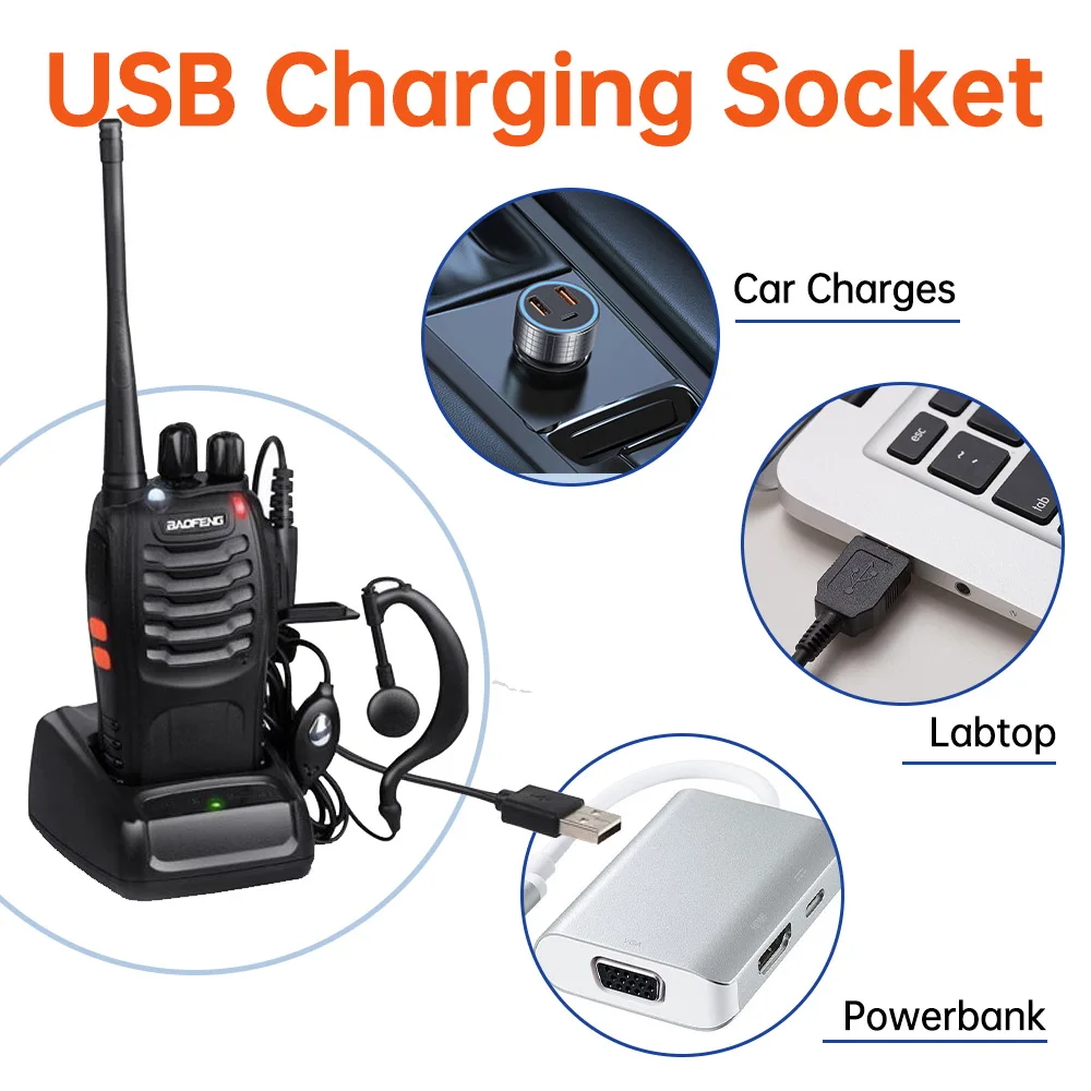 2 قطعة بالجملة BAOFENG BF 88E المحمولة اتجاهين راديو الهواة يده اسلكية تخاطب Charable DMR GMRS بطاريات نموذج BF-88E