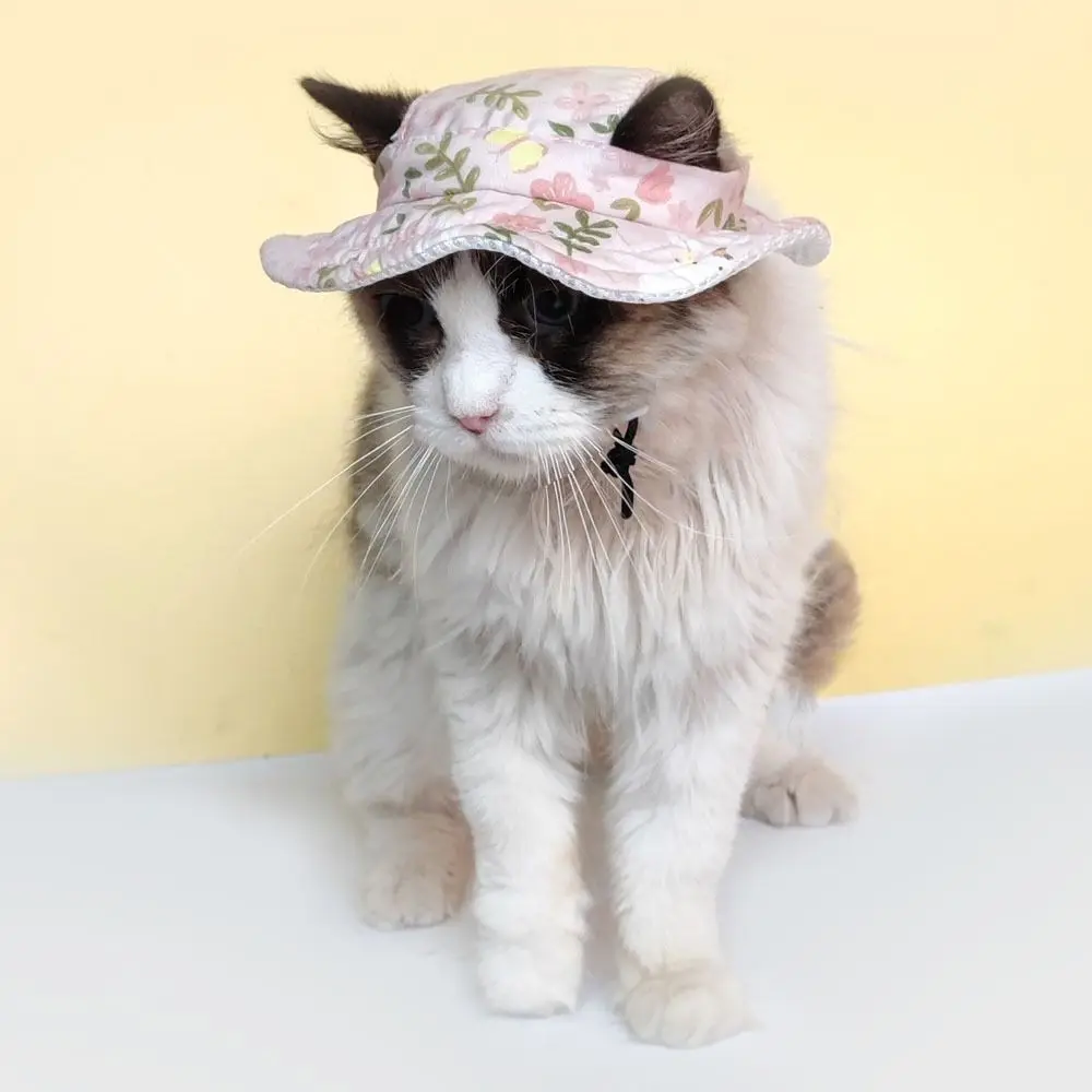 High-quality Adjustable Pet Sun Hat Cat Dog Breathable Dog Sunshade Hats Outdoor Travel Pet Fisherman Hat