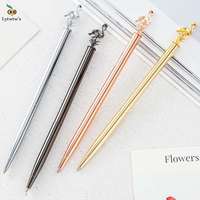 1 PCS Lytwtw's Flamingo Ballpoint Pen Rose Gold Wedding Metal Copper Pen Office School Supply Stationery