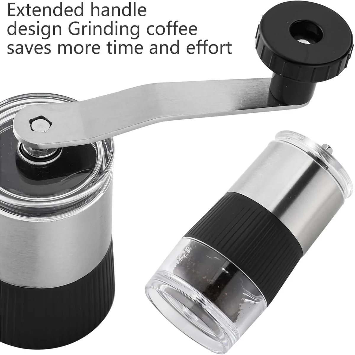 Miniature Visual Manual Grinding Tool Stainless Steel Coffee Bean Grinder Portable Energy Saving Camping Travel Coffee Machine