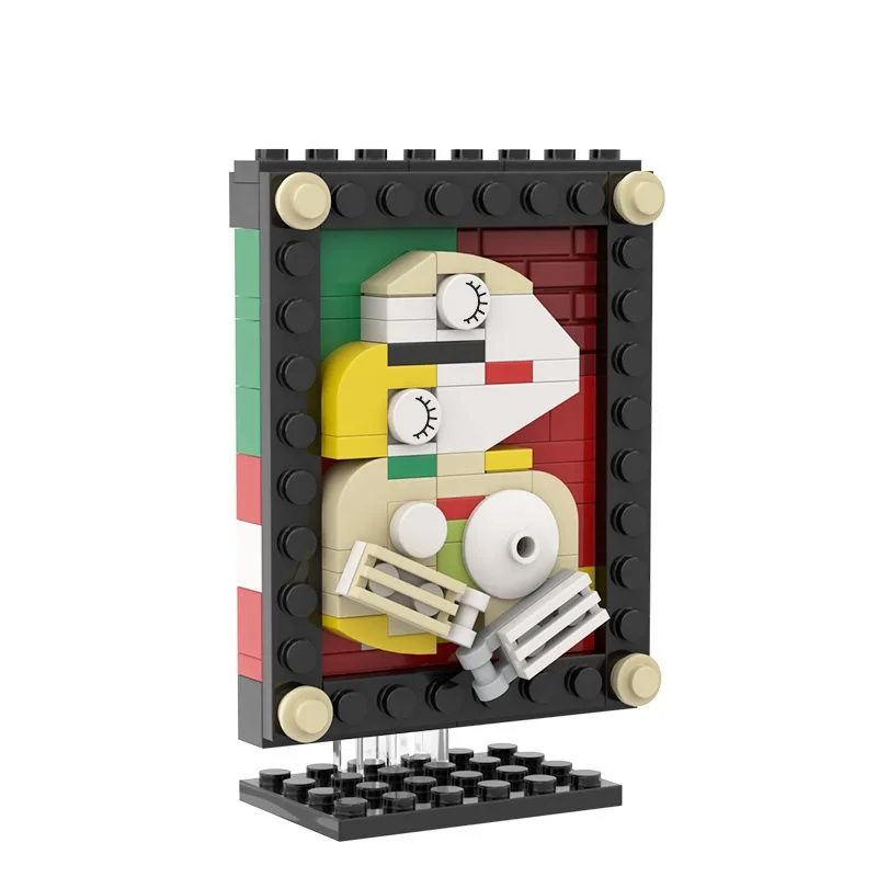 MOC Weltberühmtes Gemälde Sternenhimmel Mona Lisa Kombinations-Bausteine DIY Erwachsenen-Puzzle Montage-Spielzeug Geburtstagsgeschenk Dekoration – Detail 11