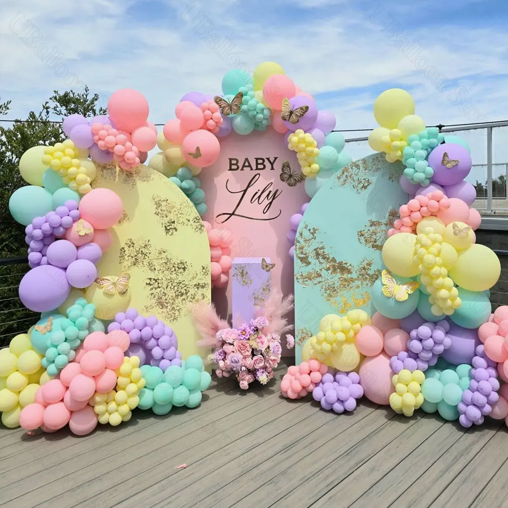 Ballons Macaron en Latex de 5/12 pouces, Maca Candy Pastel, ballon à hélium coloré vert rose violet bleu pour fête d'anniversaire et de mariage