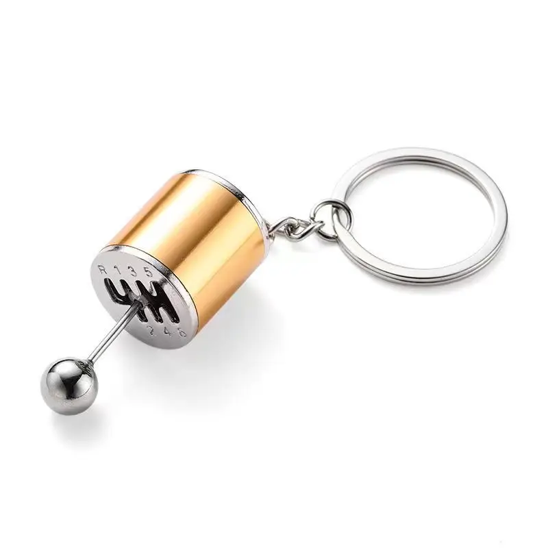 Mini Turbo Turbocharger Keychain Car-styling Keyring Gear Gearbox Pendant Keychain Stick Knobs Keyring Shift Metal Fidget Toys