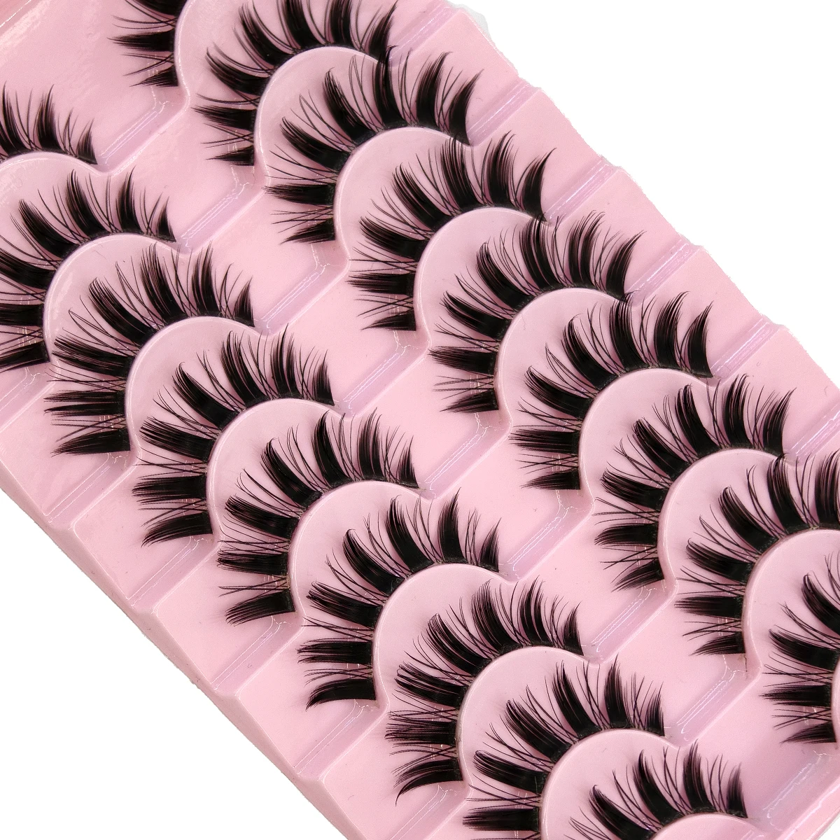 HBZGTLADFalse Eyelashes Cosplay Spiky Lashes Mink Dramatic Manga Anime Lashes Thick Fake Eyelashes Extensions Doll Strip Lashes