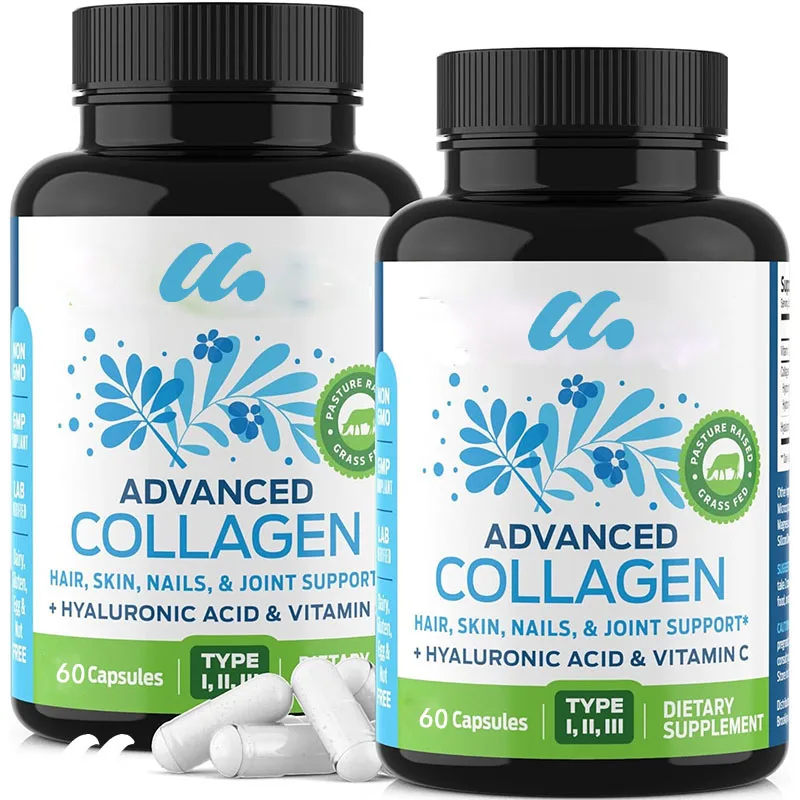 

Multi Collagen Pills with Hyaluronic Acid + Vitamin C | Hydrolyzed Collagen Supplements for Women or Men