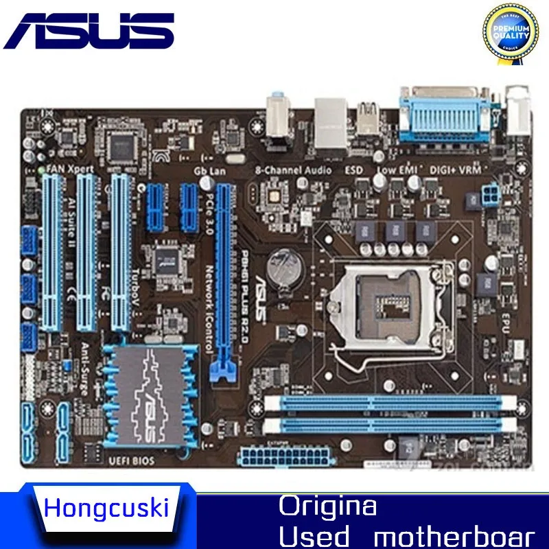 

Для Asus P8H61 PLUS R2.0 материнская плата для настольного компьютера H61 разъем LGA 1155 i5 i7 DDR3 ATX UEFI BIOS оригинальная б/у материнская плата в продаже