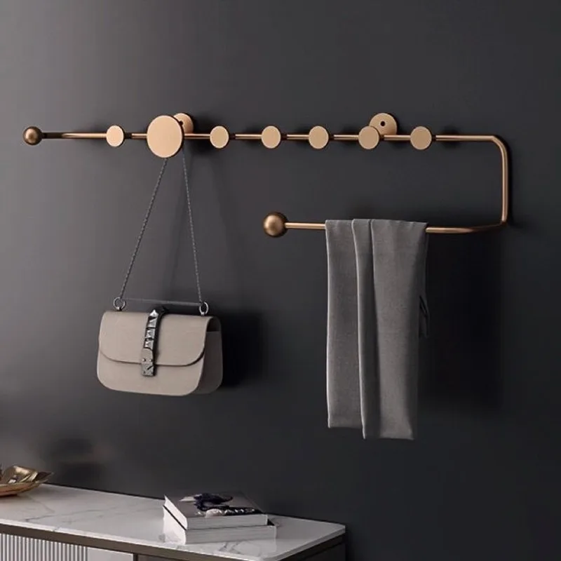 Nordic Light Luxury Coat Rack, Bedroom Hanger, Wall Decoration, Bathroom Wall Hanging Porch, Cloakroom, Door Hanging Hanger
