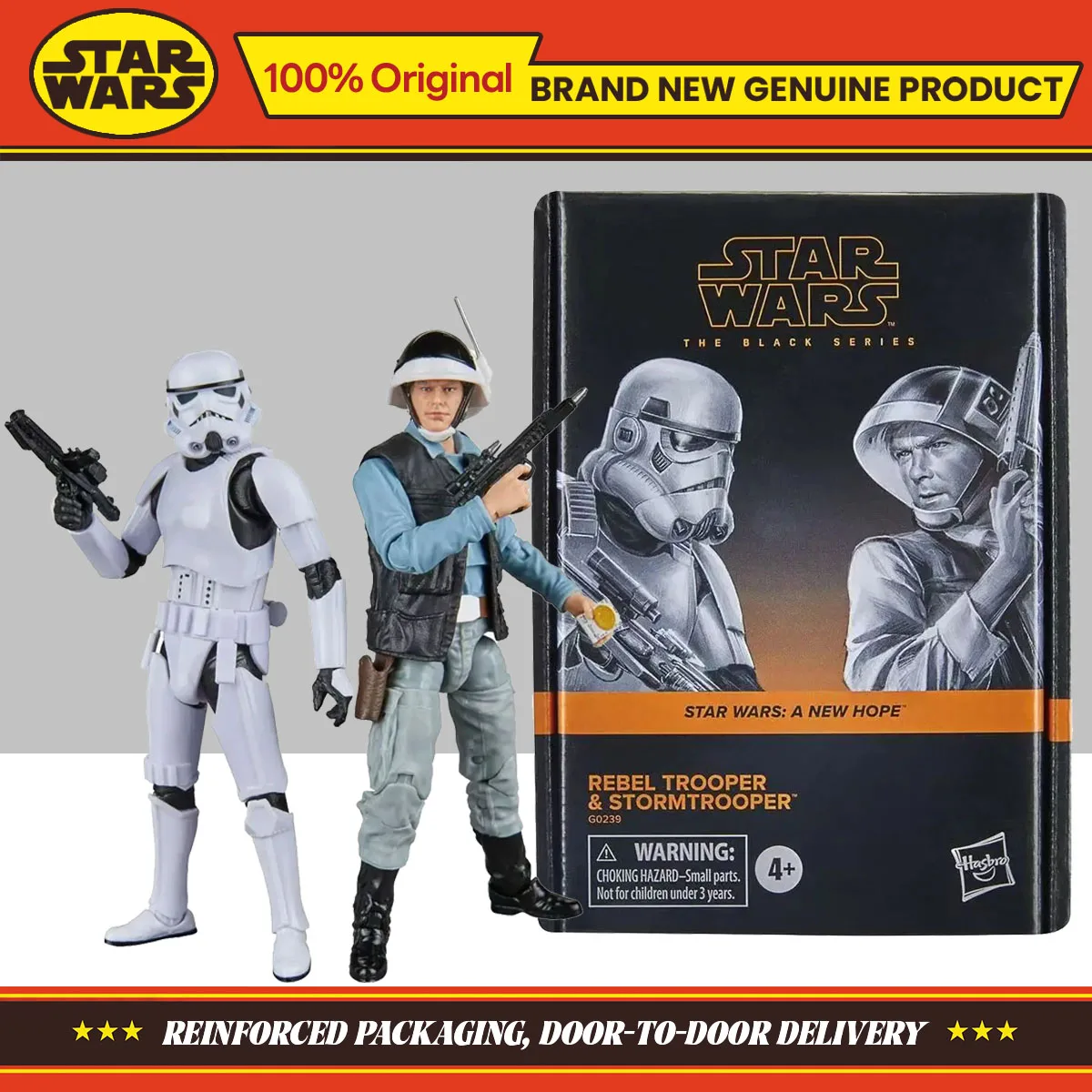 Коллекция фигурок Hasbro Star Wars The Black Series A New Hope: солдаты-повстанцы и штурмовики, оригинальные игрушки, модели, подарки