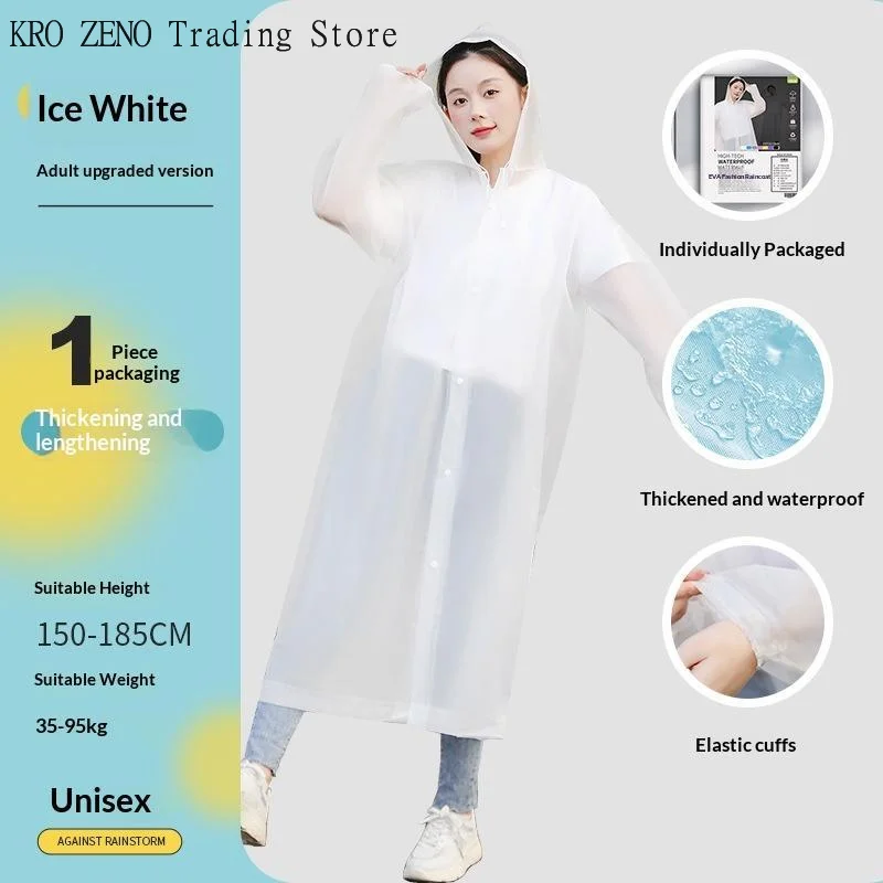Reusable Hooded Raincoat Nondisposable Raincoat Thickened For Team Building Concert Travel For Daily Commute Outdoor Activities✨