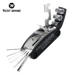 WEST BIKING Bike 16 In 1 Multi Repair Tool Kit MTB Spoke Wrench Screwdriver Cycling Bicycle Tire Repair Maintenance Tools Sets