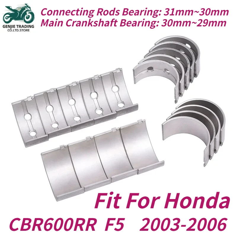 For HONDA CBR600RR F5 STD~ +100 Motorcycle Connecting Rod & Main Crankshaft Bearing 2003 2004 2005 2006 CBR 600 RR F5 CBR600