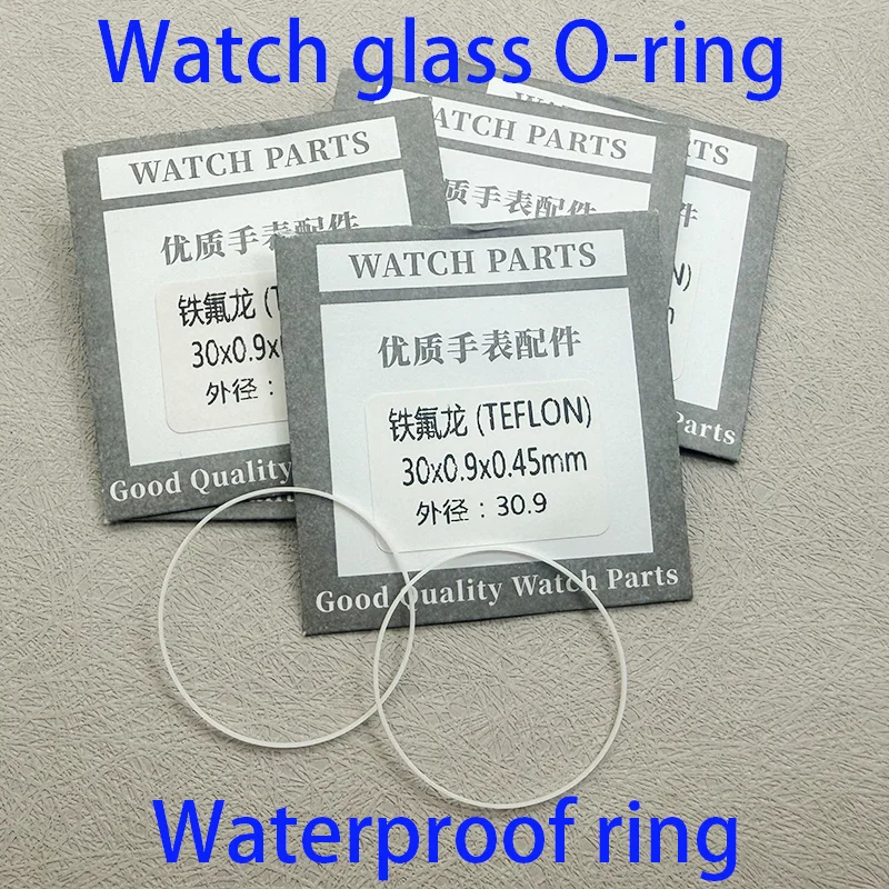 Junta de cristal para reloj, 0.4mm de grosor, 0.8mm de altura, 18mm-40mm, anillo en I, compatible con cristal frontal de reloj, piezas de reparación, accesorios para modificar relojes