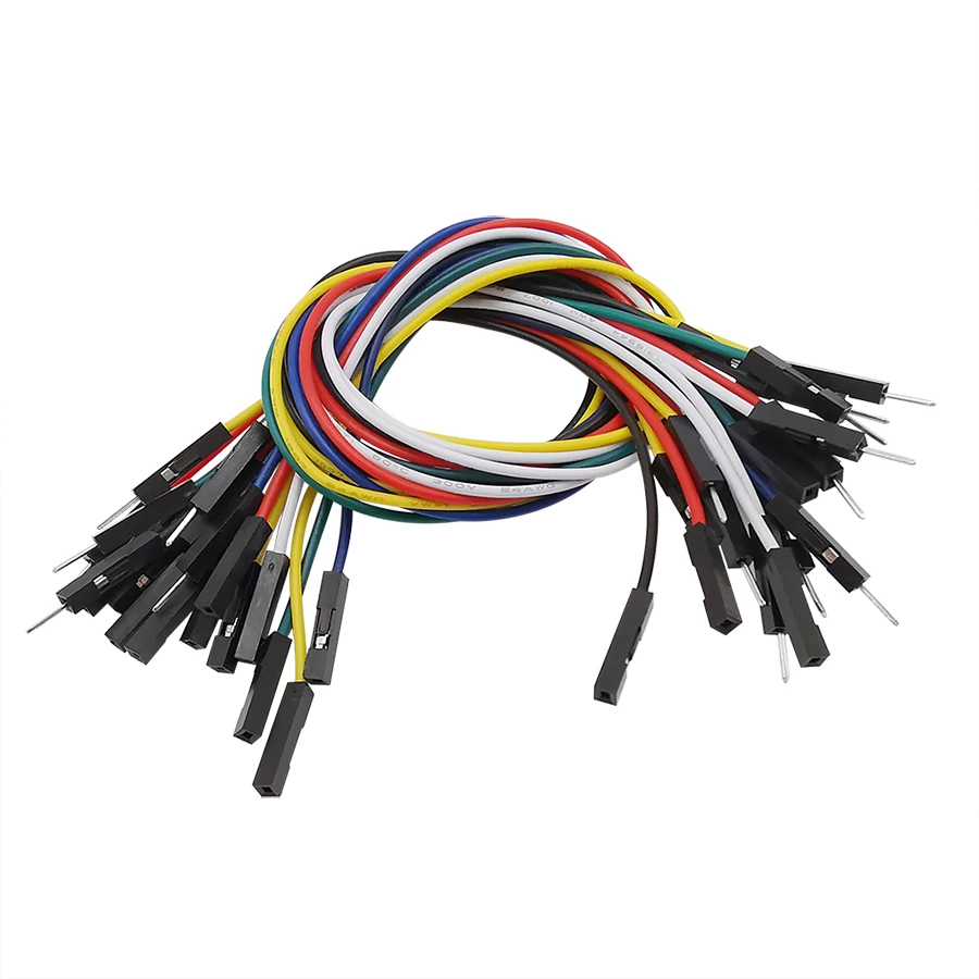 40pcs/Lot 2.54mm Dupont Line 1Pin Female to Female / Male to Male / Male to Female Jumper Cable Wire 10cm 15cm 20cm 30cm