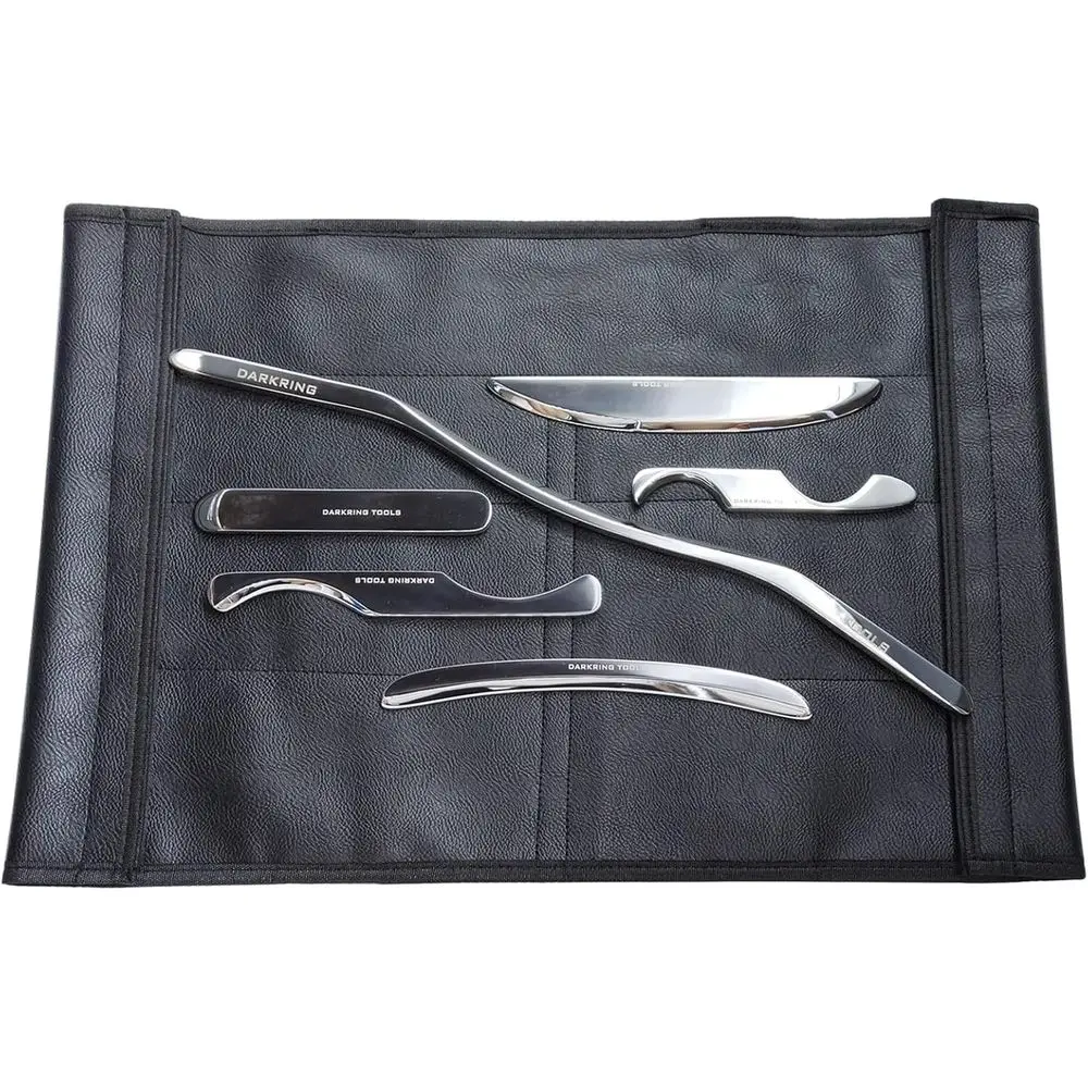 

Набор из 6 скребков для мышц: инструменты для глубокого массажа и мобилизации тканей с сумкой для хранения