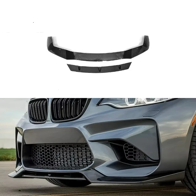 

F87 M2 V-Fit Carbon Front Bumper Separator & Lip Black Perfect Fit