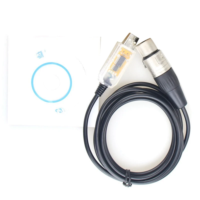 USB to DMX 인터페이스 어댑터, LED DMX512 컴퓨터 PC 무대 조명 컨트롤러 조광기, 어댑터 케이블 교체 예비 부품