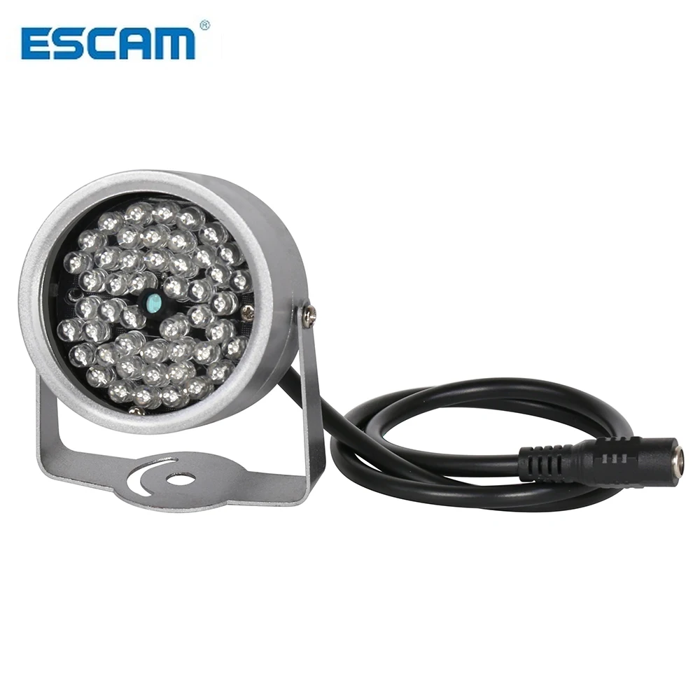 escam cctv leds 48ir iluminador luz ir visao noturna infravermelha metal a prova dagua luz de preenchimento cctv para camera de vigilancia cctv 01