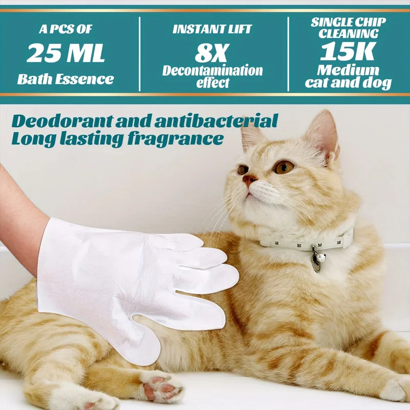 Pet wash free gloves, dogs and cats, spa bathing to remove odors, cleaning and dirt care, dry cleaning gloves, 10pcs/box