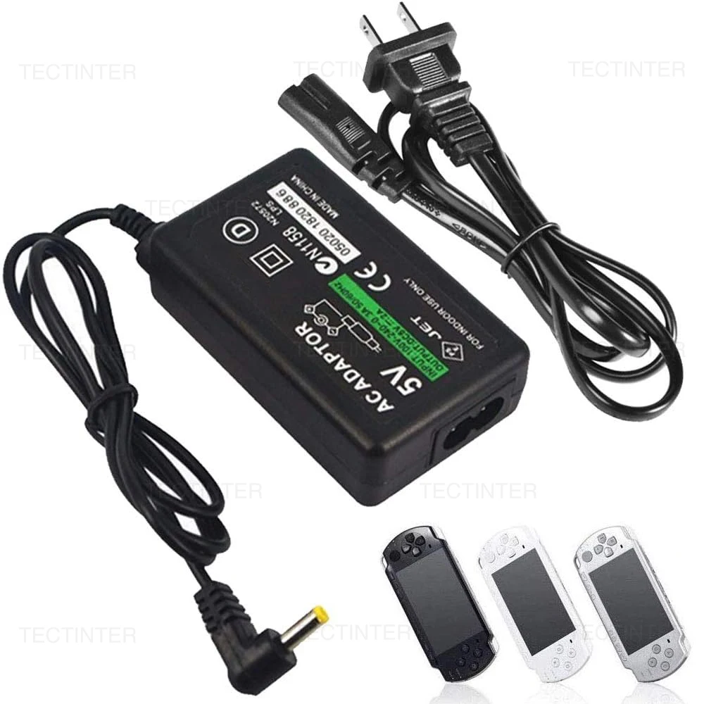 AC Adapter for PSP Series Console Accessories Wall Charger Power Supply Cord for Sony PlayStation PSP 1000 2000 3000 EU US Plug view 2