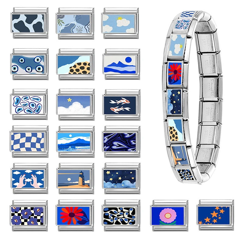 جديد جميل الحيوانات الأليفة القطط والكلاب وصلات سحرية إيطالية تناسب 9 مللي متر سوار الفولاذ المقاوم للصدأ النساء الرجال DIY بها بنفسك صنع المجوهرات #4