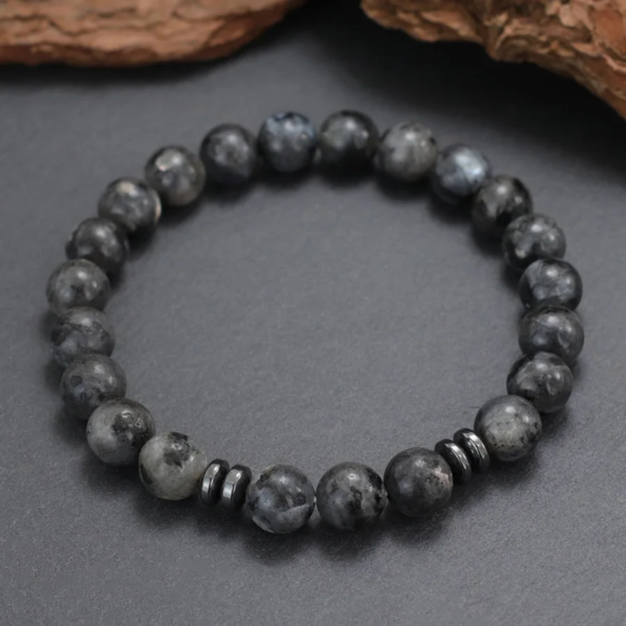 Echte Natürliche Stein Perlen Armband Männer 6mm Howlith Obsidian Tiger Augen Perlen Elastische String Armreifen Healing Yoga Homme Joias