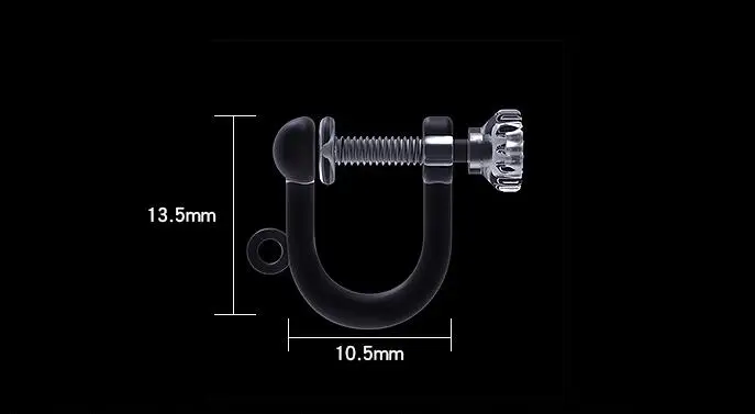 투명 수지 나사 이어 클립 귀걸이 파인딩 수지 플라스틱 귀걸이 클립 베이스 커넥터, DIY 쥬얼리 액세서리, 10 개