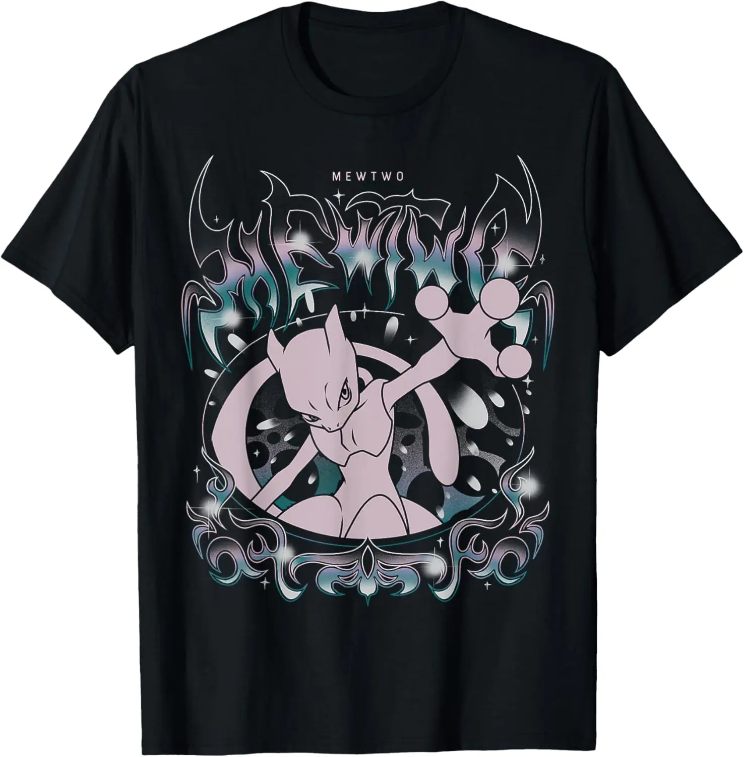 

MINISO X Pokémon - Mewtwo Grunge Oversized T-Shirt