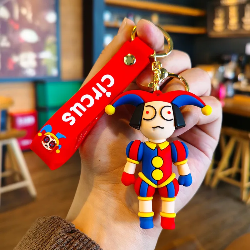 New model Cartoon The Amazing Digital Circus Figure Keychain 3d Pvc Digital Circus Pomni Jax  Keychain For Boy Girls Birthday - view 3
