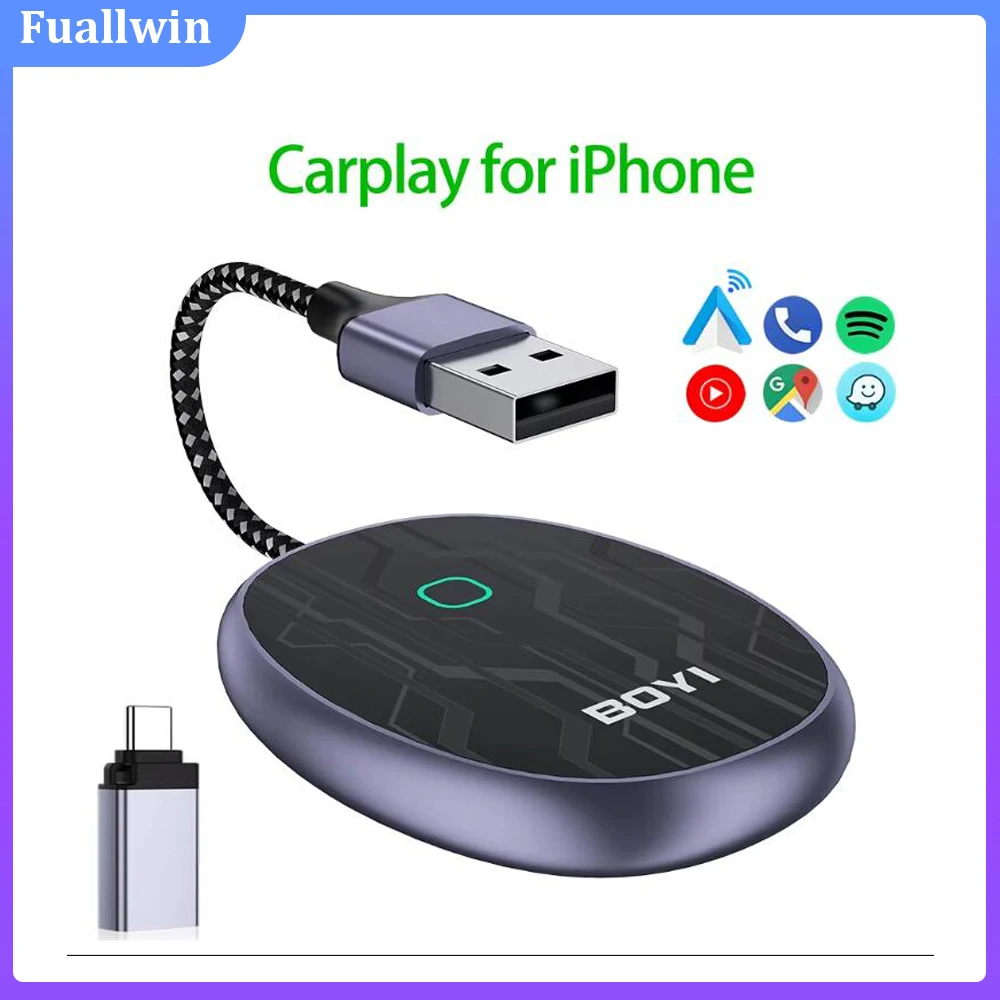 

Wireless CarPlay Adapter Android Auto Adapter Wired to Wireless AI Box USB Smart Systems Fast Connect for iPhone and Android