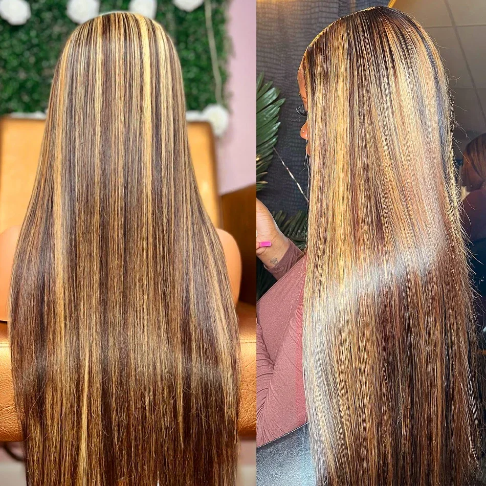 Ombre destaque peruca dianteira do laço cabelo humano 13x4 transparente hd perucas dianteiras do laço pré arrancadas com cabelo do bebê 250% densidade frontal wi