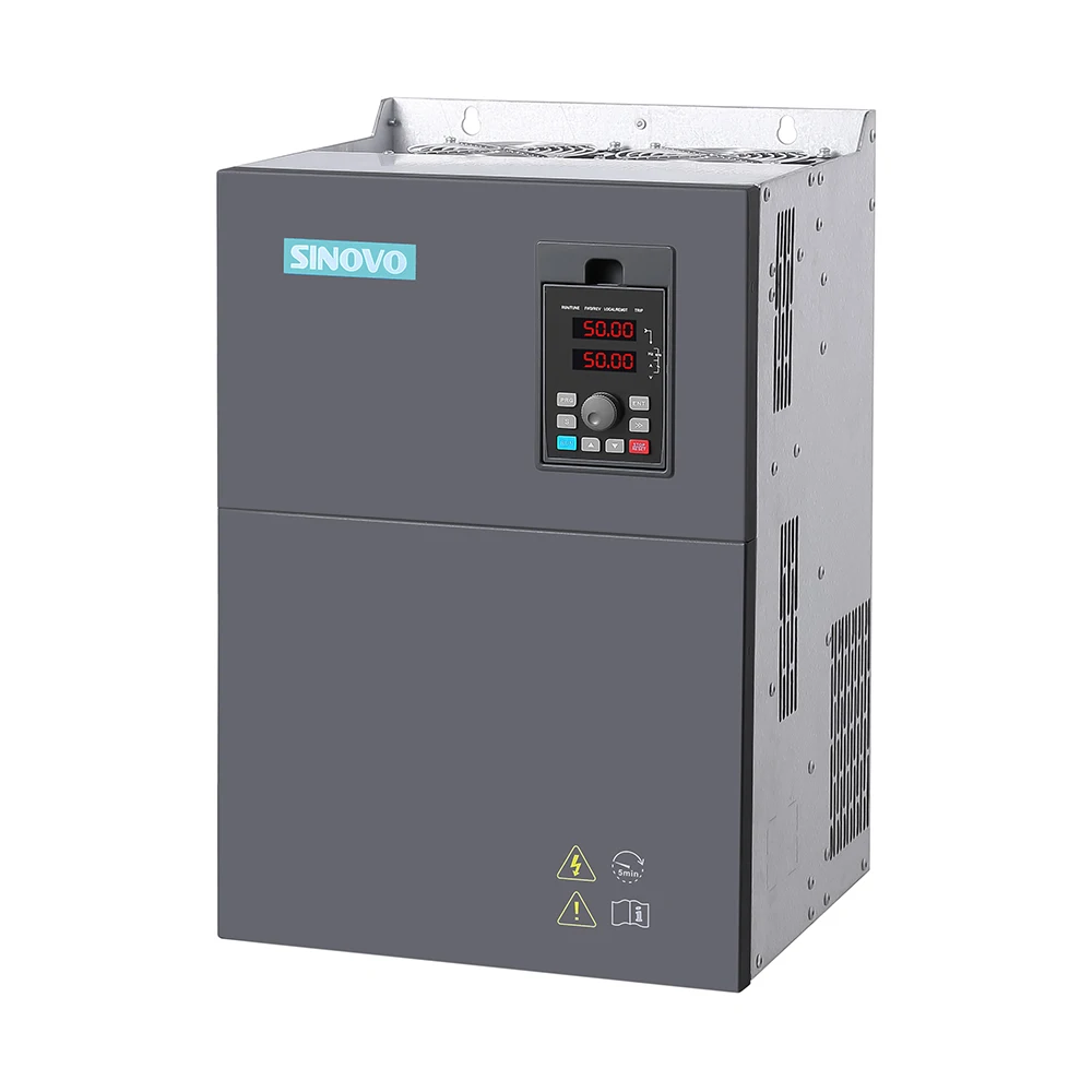 Variable Frequency Inverter China SINOVO 2.2KW 3 Phase 380V SD600-4T-2.2G Black Overload High Efficiency CE / ISO9001 VF Control