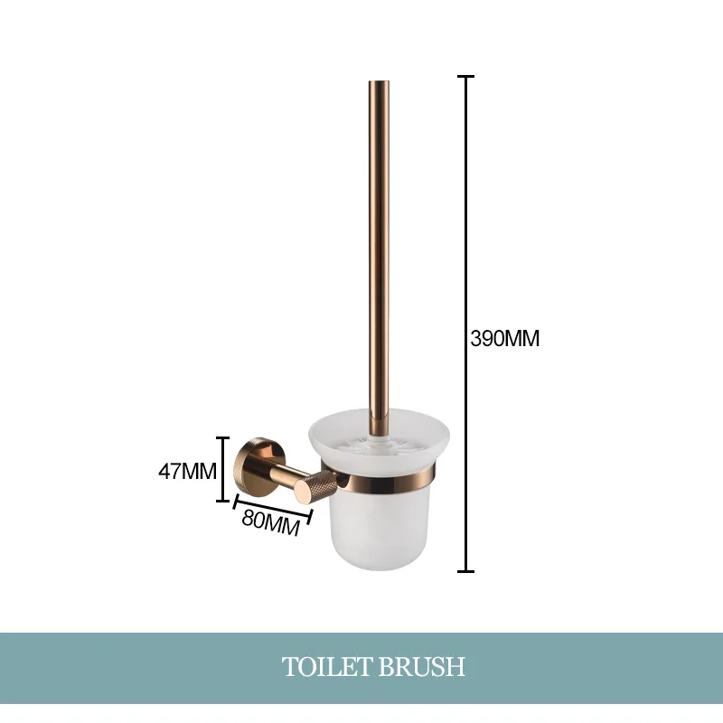 Bathroom Hotel Rose Gold Complete Bath Hardware Accessories Set