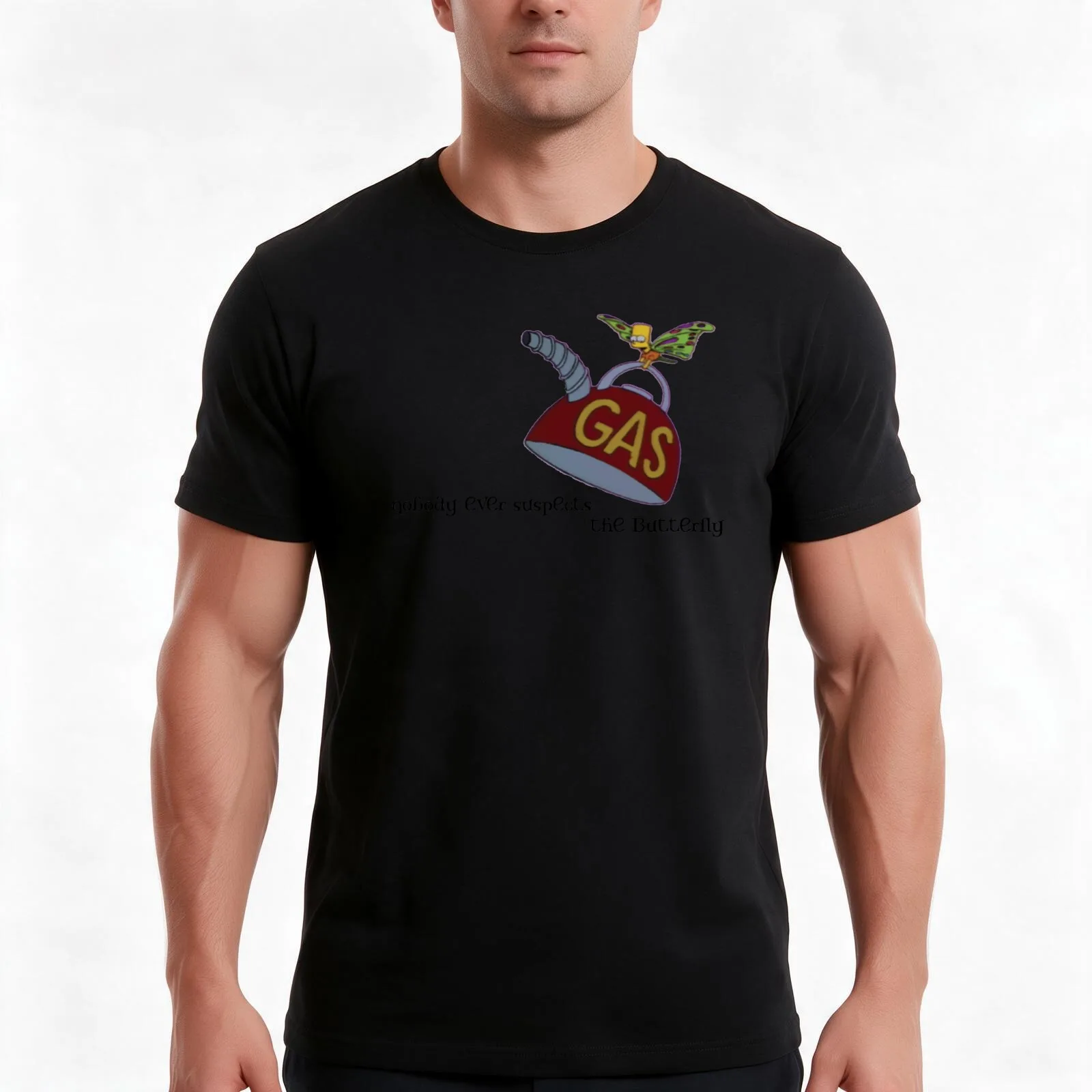 nobody ever suspects the butterfly T-Shirt, Summer Casual Cotton Tee, Oversized Streetwear Tops, Vintage Graphic Print