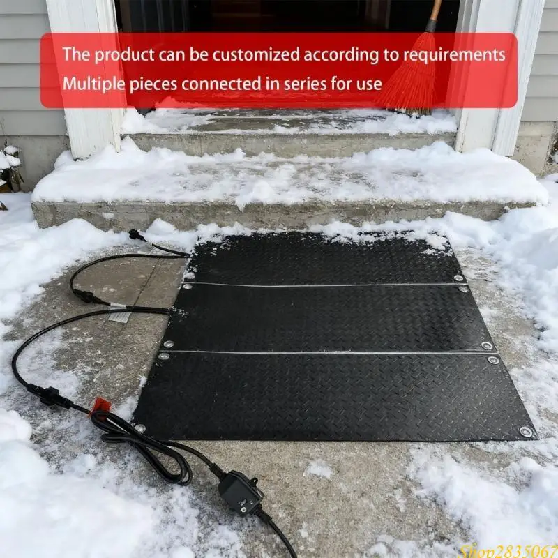 Constant Snow Melting Pad 30x90cm Size 220V European Potential for Efficient Action Walkways Entrances Rubber Plan 831F
