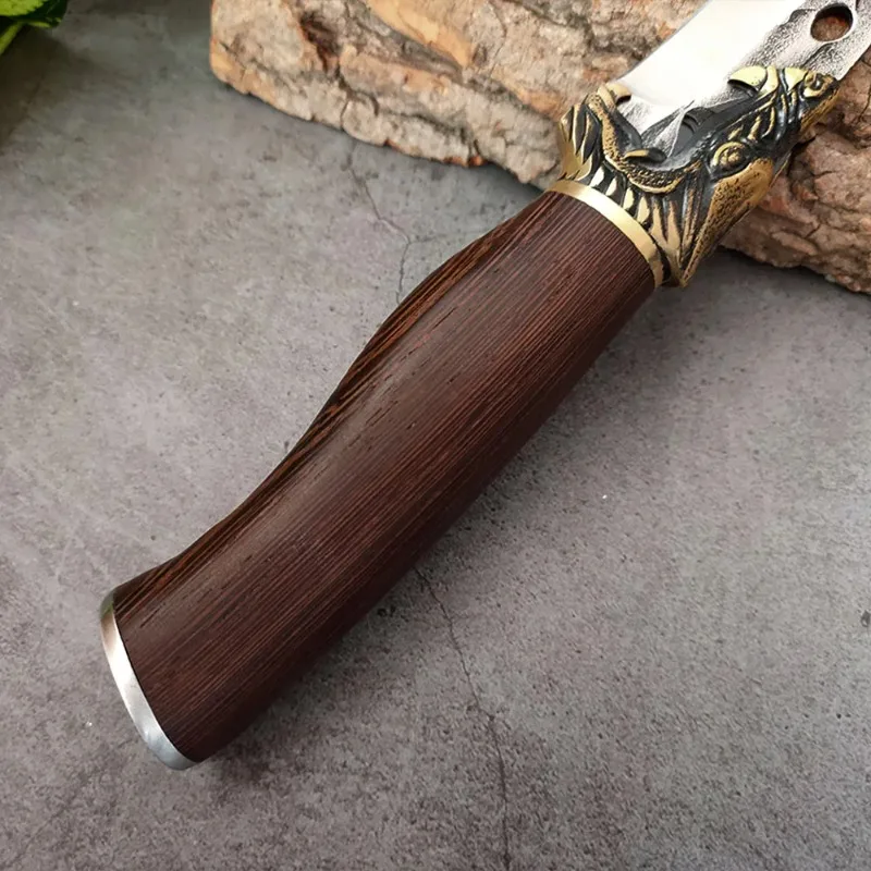 Stainless Steel Boning Fishing Knives for Meat Fruit Vegetables Kitchen Chef Butcher Knife Wood Handle Kitchen Tools