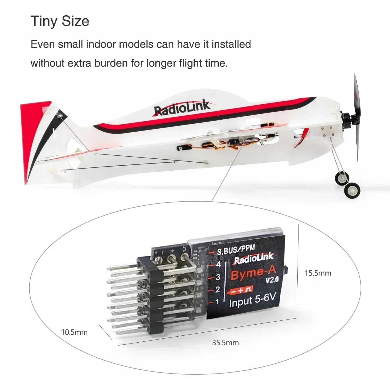 Radiolink Byme-A Byme-D Flight Controller Mini FC Three-axis Gyro Acceleration Sensor for RC Airplanes Straight Wing Aircraft