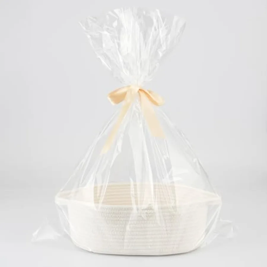 Empty Baby Gift Basket with Bag and Ribbon