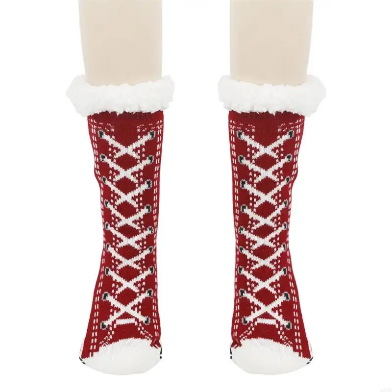 Womens Socks Thermally Sock Winter Warm Sock Christmas Gifts for Women Comfortable Fuzzy Elderly Slipper Sock